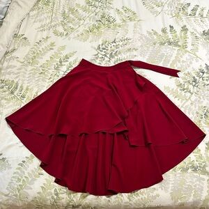 Burgundy hi-low skirt from Express